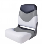 Купить Newstarmarine Сиденье мягкое складное Newstarmarine Premium High Back Boat Seat, бело-серое 75128WGC у официального дилера со скидкой