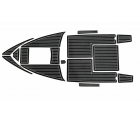 Комплект палубного покрытия Marine Rocket для Феникс 560, тик черный, белая полоса, с обкладкой