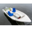 Корпусная лодка Виза-Яхт ВИЗА Легант-427 с консолью (стандарт) Белый-Бирюзовый цвет