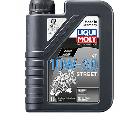НС-синтетическое моторное масло LIQUI MOLY Motorbike 4T Street 10W-30 1L 2526