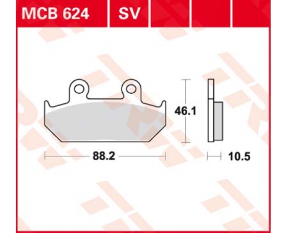 Колодки тормозные (серия Sinter Street SV) MCB624SV TRW