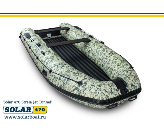 Надувная лодка Solar (Солар)-470 Strela Jet tunnel Пиксель
