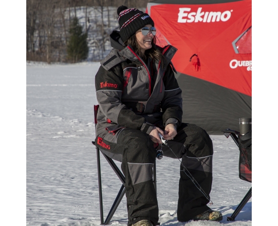 Кресло для зимней рыбалки Eskimo Plaid, Folding ice chair клетчатое