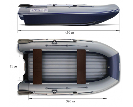 Надувная лодка ФЛАГМАН DK 450J двухкорпусная - фото 1
