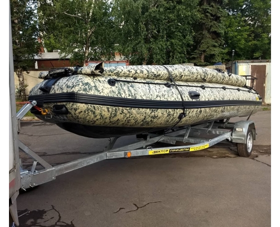 Надувная лодка Солар 450 Jet Tunnel пиксель 