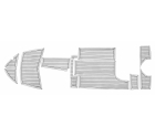 Комплект палубного покрытия Marine Rocket для Феникс 530HT, тик серый, черная полоса, с обкладкой