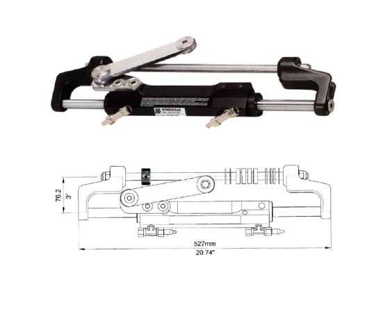 Гидроцилиндр ULTRAFLEX 128 куб.см мод.2 UC128-OBF/2
