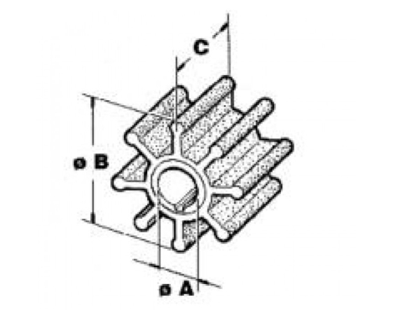 Крыльчатка помпы охлаждения двигателя Honda 19210-ZV7-003