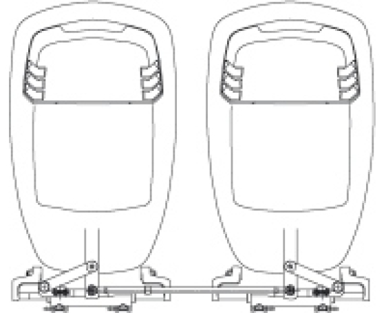 Рычаг рулевой ULTRAFLEX для 2-х моторов  650-950мм A.88