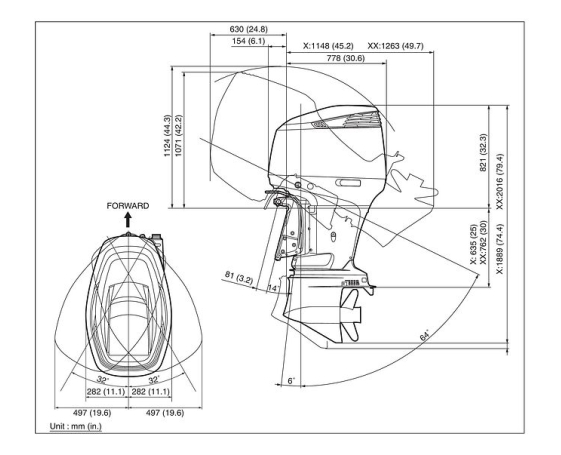 Подвесной лодочный мотор Suzuki (Сузуки) DF300 APX
