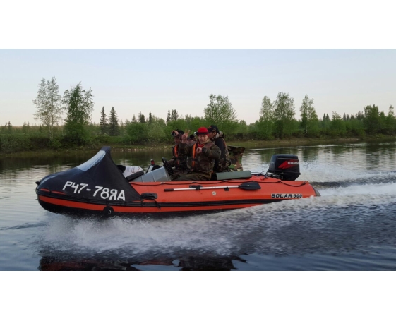 Надувная лодка Солар 450 Jet оранжевый тоннель