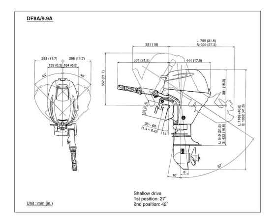 Подвесной лодочный мотор Suzuki (Сузуки) DF 9.9AS