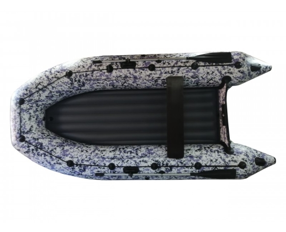 Надувная лодка REKA R370 VIP (привал + лыжи + дублирование + рифленка) КМФ