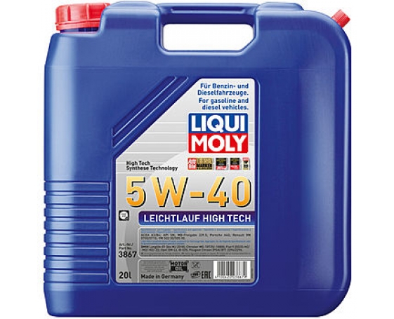 НС-синтетическое моторное масло LIQUI MOLY Leichtlauf High Tech 5W-40 20L 3867