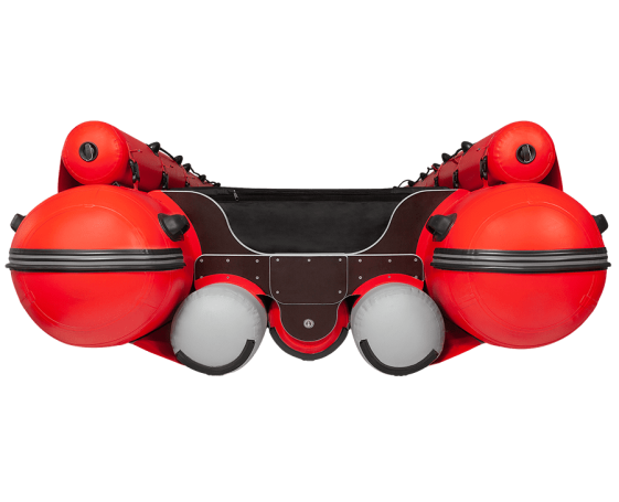 Надувная лодка Фрегат 430 FM Lux с откидным фальшбортом (лп, красная)