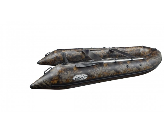 Надувная лодка REKA R370 премиум (привал + лыжи + дублирование дна) КМФ