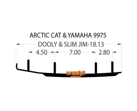 Коньки WOODYS Dooly  для лыж  Arctic Cat (DA4-9975)