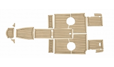 Комплект палубного покрытия Marine Rocket для Феникс 510BR, тик классический, черная полоса, с обкладкой