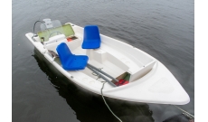 Корпусная лодка Виза-Яхт ВИЗА Легант-427 с консолью (стандарт) Белый-Бирюзовый цвет