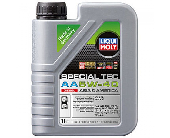 НС-синтетическое моторное масло Liqui Moly Special Tec AA Diesel 5W-40 1л 21330