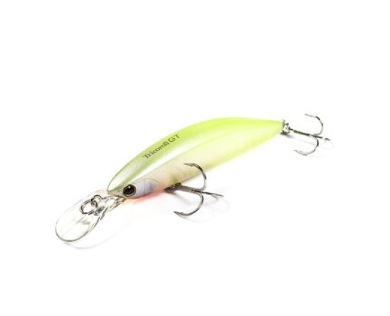 Воблер JACKALL TIMON Tricoroll GT 88MD-F pearl chartreuse yamame