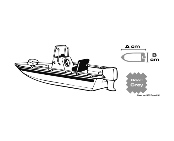 Тент транспортировочный для лодок длиной 4,9-5,6 м, шириной 2,25 м с центральной консолью