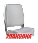Кресло для катера (яхты) мягкое складное, высокая спинка, обивка винил, цвет серый, Marine Rocket (упаковка из 4 шт.) (75127G-MR_pkg_4)