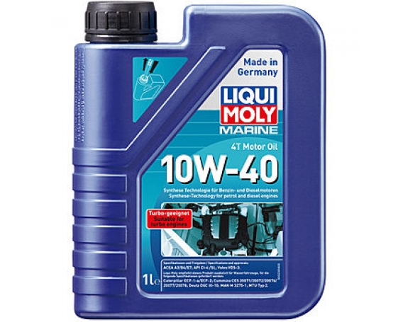 Синтетическое-HC моторное масло LIQUI MOLY  Marine 4T Motor Oil 10W-40 1L 25012 - фото 1