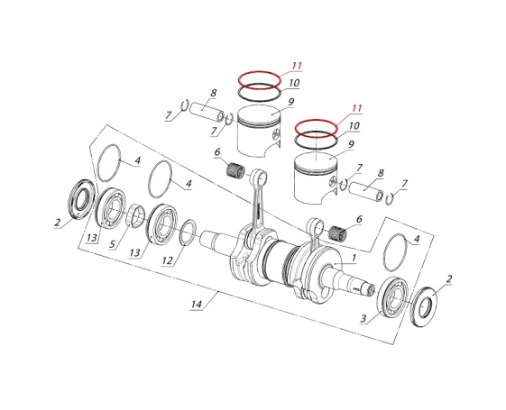 Кольцо поршневое Русская Механика РМЗ-550 (Верхнее) RM-098922