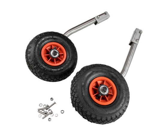 Колеса транцевые для надувной лодки, модульные, удлиненные, D260 мм, нержавеющая сталь  (комплект)