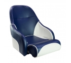Кресло с болстером Ocean Flip Up, обивка синий/белый винил