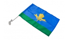 Флаг ВДВ автомобильный 30х45 с кронштейном