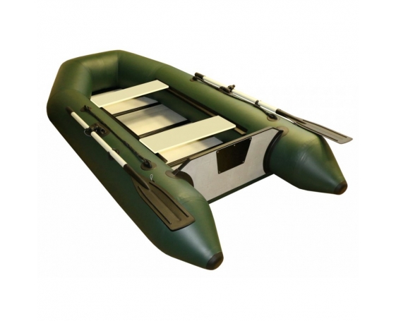 Надувная лодка Polar Bird PB-260ТМ Teal (зеленая, серая) + стеклокомпозитная слань