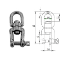 Вертлюг петля-скоба CIM  8мм 2702-0108