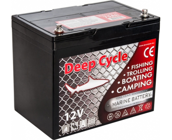 Аккумулятор MARINE DEEP CYCLE AGM герметичный глубокого разряда 12 V арт.6FM75TD-X