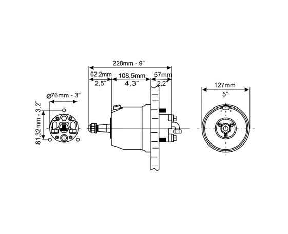 Помпа рулевая гидравлическая ULTRAFLEX 20 куб.см UP20F