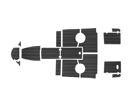 Комплект палубного покрытия Marine Rocket для Феникс 510BR, тик черный, белая полоса