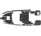 Комплект палубного покрытия для Hammertone 25 HT, тик черный, с обкладкой, Marine Rocket