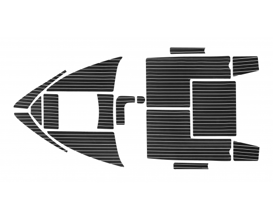 Комплект палубного покрытия Marine Rocket для Феникс 560, тик черный, белая полоса