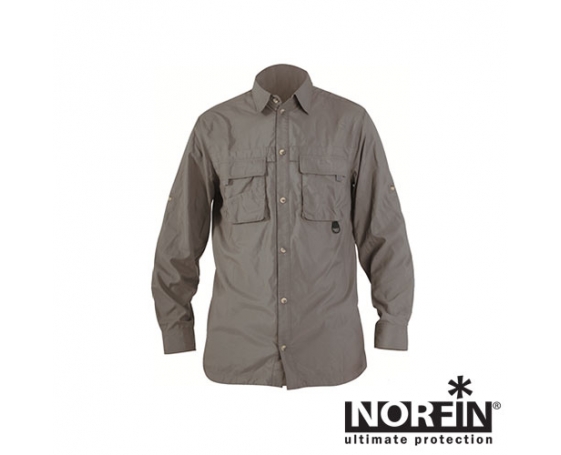 Рубашка Norfin COOL LONG SLEEVES GRAY 01 р.S арт.651101-S