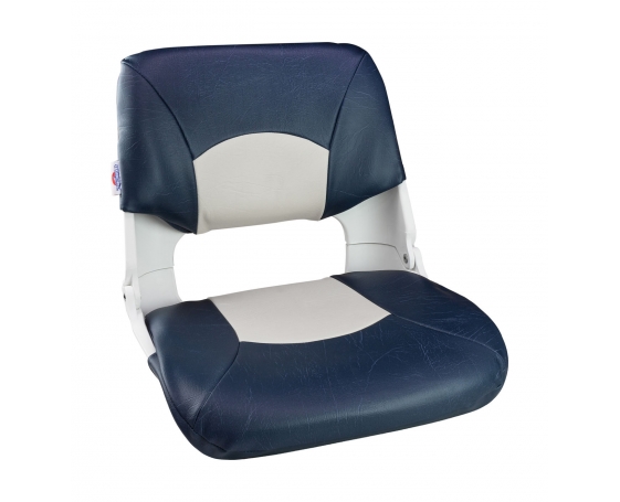 Кресло складное мягкое SKIPPER, цвет синий/белый