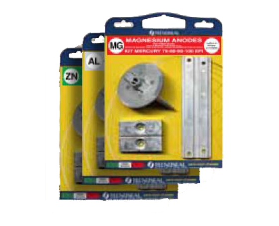 Комплект магниевых анодов TECNOSEAL для Mercury EFI 75-115 л.с. KIT75/115EFIMG