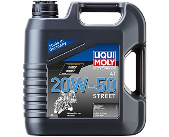 Минеральное моторное масло LIQUI MOLY Motorbike 4T Street 20W-50 4L 1696