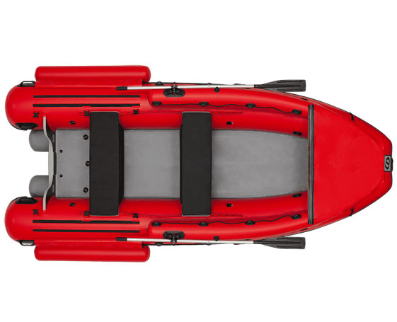 Надувная лодка Фрегат 430 FM Lux с откидным фальшбортом (лп, красная)