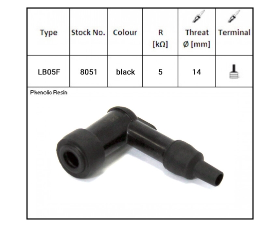 Колпачок свечи зажигания NGK LB05F 8051