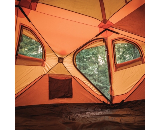 Палатка туристическая с тамбуром автомат GAZELLE T4 OVERLAND EDITION SUNSET ORANGE