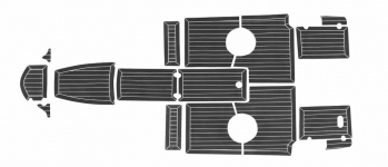 Купить Нет данных Комплект палубного покрытия Marine Rocket для Феникс 510BR, тик черный, белая полоса, с обкладкой у официального дилера со скидкой