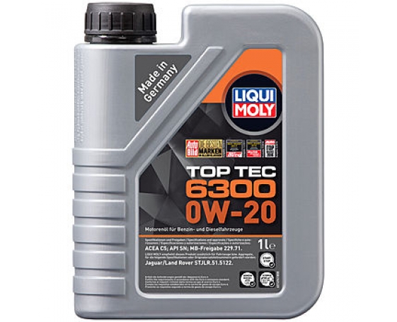 Моторное НС-синтетическое масло Liqui Moly Top Tec 6300 0W-20 0W-20 21216
