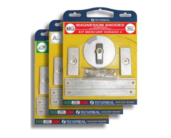 Комплект магниевых анодов TECNOSEAL для Mercury Verado (4 цил.) KITVERADO4MG