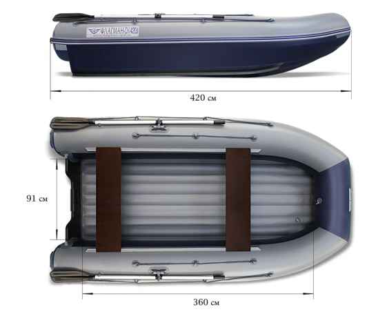 Надувная лодка ФЛАГМАН DK 420J двухкорпусная - фото 1